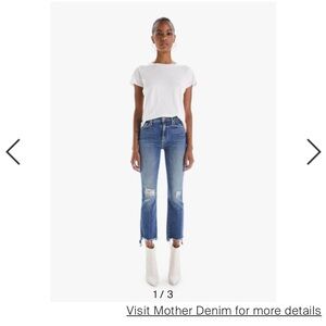 MOTHER Insider Crop Step Hem Chew